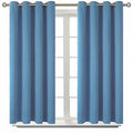 Denim Blue Blackout Curtains for Bedroom 54 Inch Long (Faded Denim / 52"W x 54"L (Pack of 2))