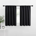 Halloween Kitchen Window Curtains Over Sink (Black / 42"W x 30"L (Pack of 2))