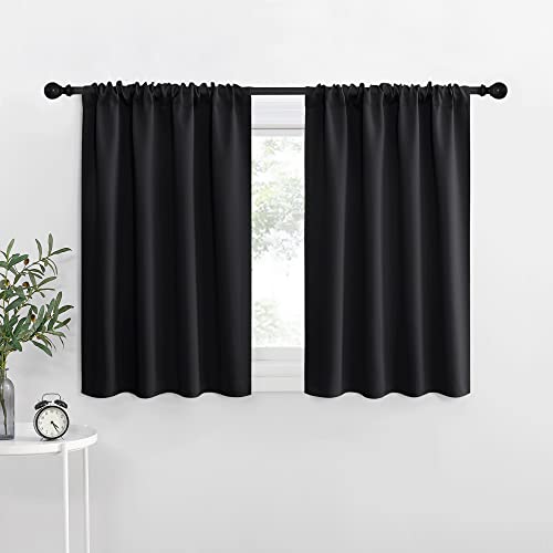 Halloween Kitchen Window Curtains Over Sink (Black / 42"W x 30"L (Pack of 2))
