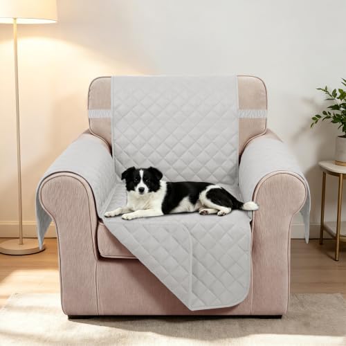 Reversible Recliner Chair Covers (Light Grey/Light Grey / 23'' Chair)