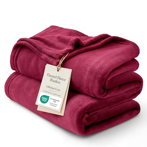 GentleSoft Fleece Throw XL Blanket Red (Red / Throw XL (50" X 70"))