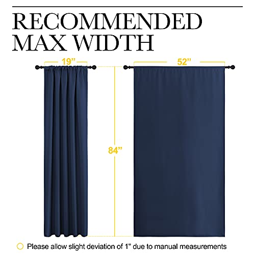 Navy Curtains Blackout Draperies (Navy / 52"W x 84"L (Pack of 2))