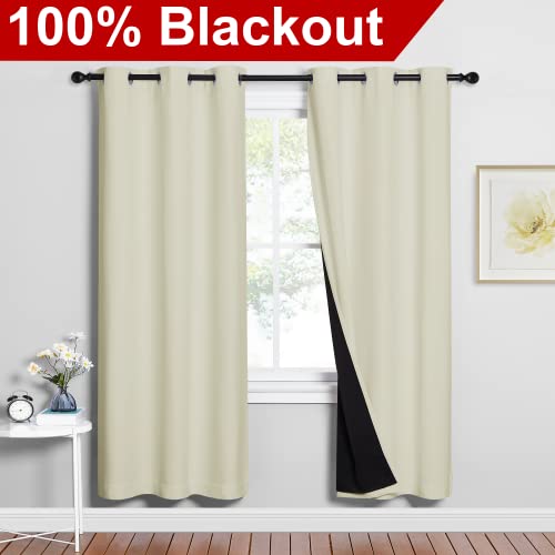 Living Room Completely Shaded Draperies (Beige / 42"W x 72"L (Pack of 2))