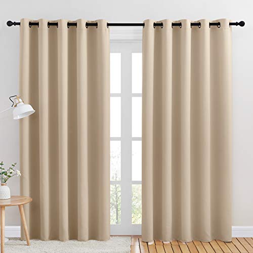 Room Darkening Window Curtain Panels (Biscotti Beige / 70"W x 84"L (Pack of 2))
