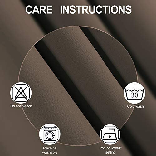 Blackout Curtains 66 x 84 inch (Chocolate Brown / 66"W x 84"L (Pack of 2))
