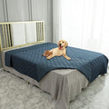Waterproof Blanket Reversible Dog Bed Cover Pet Blanket for Furniture Bed Couch Sofa (82x82 Inch (Pack of 1) / Navyblue)