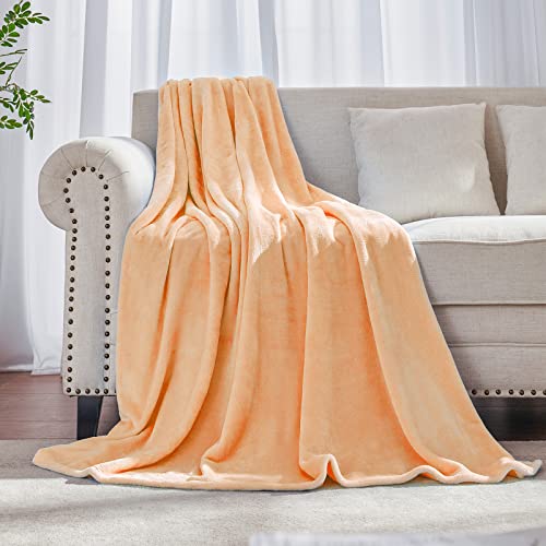 Pink Fleece Plush Throw Blanket 50"x60"for Couch Sofa Fuzzy Cozy Flannel (Coral Pink / Throw(50"×60"))