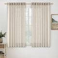 Cream Linen Curtains 52x45 Inch 2 Panels for Bedroom Living Room (Cream / 52"W x 45"L (Pack of 2))