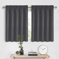 Short Blackout Curtains 60 x 36 Inch for Kitchen RV Bunk Dark Grey (Dark Grey / 60"W x 36"L (Pack of 2))