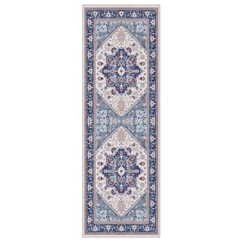 Soft Area Rugs 2x6 (2' x 6' (Runner) / Blue & Red)