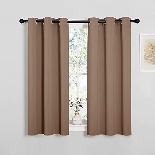 Cappuccino Blackout Curtains for Kitchen 34" w x 45" L 2 Panels (Cappuccino / 34"W x 45"L (Pack of 2))