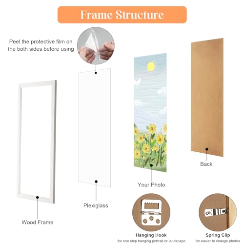 5x15 Wood Frame White (White / 5x15)