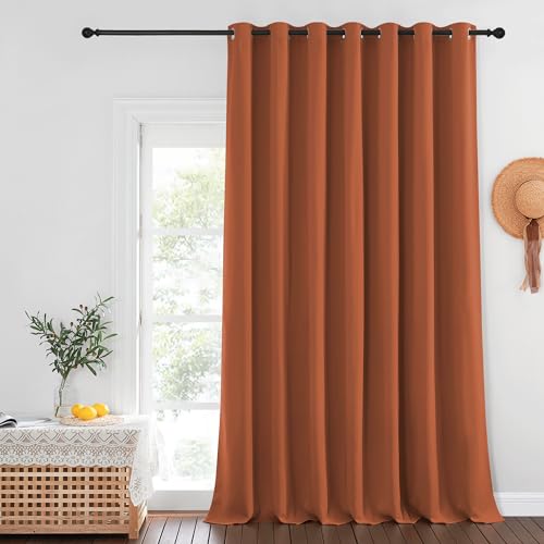 Burnt Orange Sliding Glass Door Curtain (Burnt Orange / 100"W x 108"L (Pack of 1))