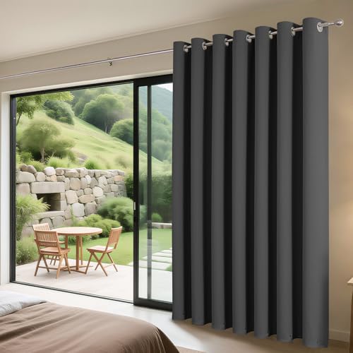 Blackout Patio Sliding Door Curtains (Grey / 60"W x 108"L (Pack of 1))
