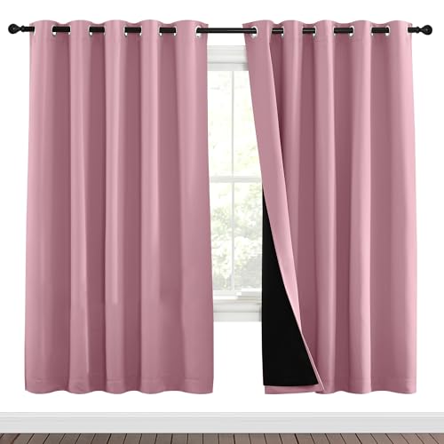 Crystal Pink Full Shade Curtain Panels (Crystal Pink / 70"W x 72"L (Pack of 2))