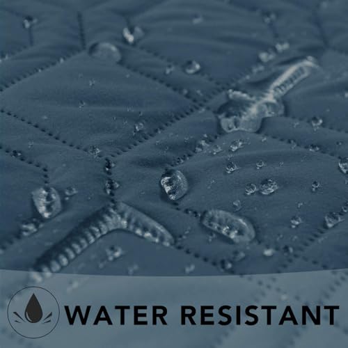 Waterproof Dog Bed Cover Pet Blanket for Furniture Bed Couch Sofa Reversible (82x82 Inch (Pack of 1) / Navyblue+stoneblue)