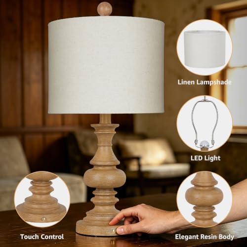 Cordless Rechargeable Table Lamps (Brown)
