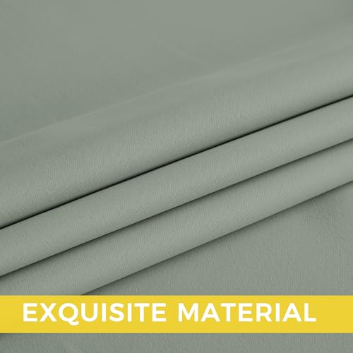 Sage Green Room Darkening Curtains 78 Inches Long 2 Panels for Living Room (Greyish Green / 40"W x 78"L (Pack of 2))