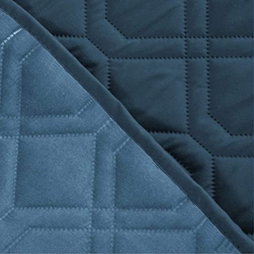 Waterproof Dog Bed Cover Pet Blanket for Furniture Bed Couch Sofa Reversible (68x82 Inch (Pack of 1) / Navyblue+stoneblue)