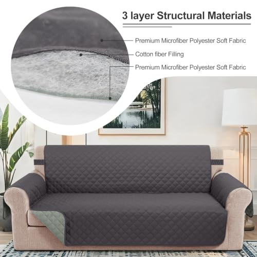 Oversized Loveseat Couch Cover for Dogs (Dark Grey/Light Grey / Loveseat - Oversized (54"))