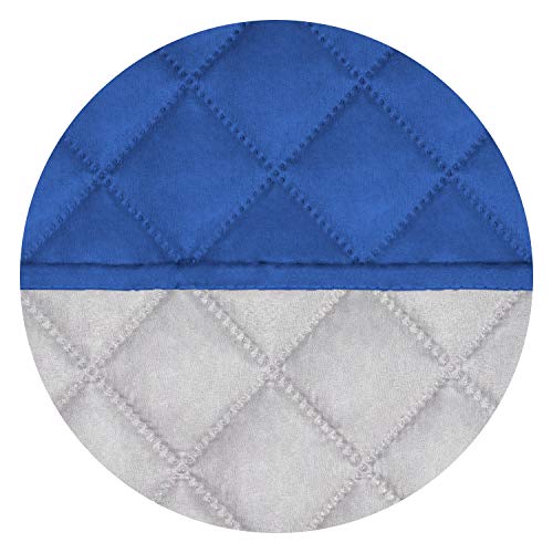 Reversible Quilted Sofa Cover Dog Couch Covers for Sofa (Large / Classic Blue/Ivory)