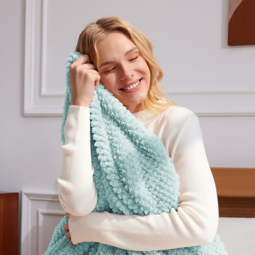 Extra Large Soft Fleece Throw Blanket for Couch (Light Blue / Throw(50x70 In))