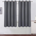 Grey Blackout Curtains 66 x 63 Inch Length (Grey / 66"W x 63"L (Pack of 2))