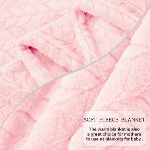 Super Soft Pink Cute Throw Blanket (Baby Pink / Throw/Travel-50x60 IN)