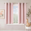 Blush Pink Room Darkening Curtains 50 Inches Long 2 Panels (Blush Pink / 40"W x 50"L (Pack of 2))