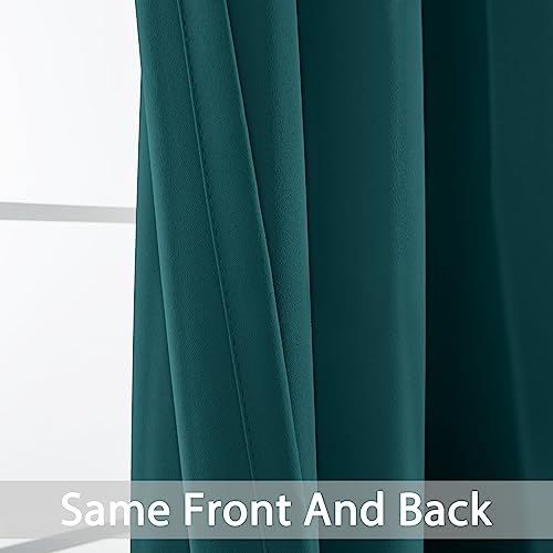 Room Darkening Curtains 52x72 inch Length Dark Teal (Dark Teal / 52"W x 72"L (Pack of 2))
