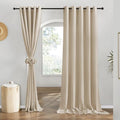 Linen 78 inch Curtains for Kitchen Window (Angora / 68"W x 78"L (Pack of 2))
