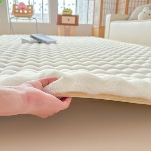 Creamy White Rabbit Plush Rug 6'x9' (Creamy White / 6' x 9' (Rectangular))