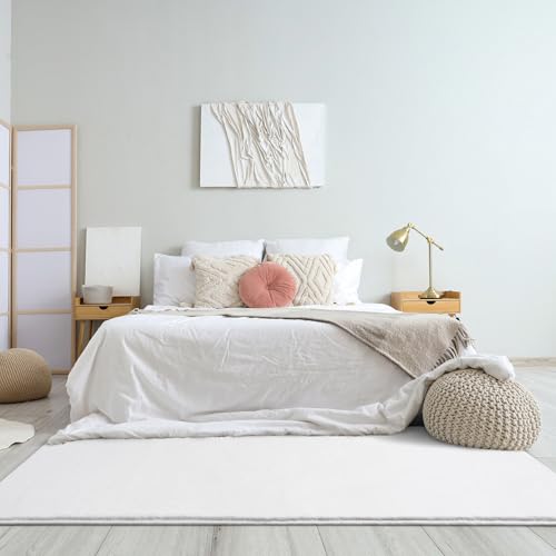 Modern Soft Hallway Runner Rug (2' x 8' (Runner) / White)