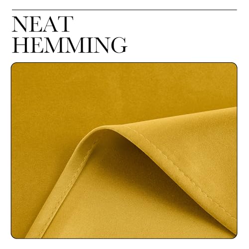 Gold Blackout Cafe Faux Silk Curtains for Small Windows (Gold / 42"W x 63"L (Pack of 2))