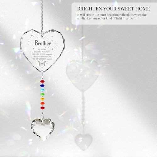 Memorial Gifts for Loss of Brother Crystal Suncatcher (BROTHER)
