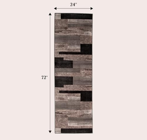 2x6 Washable Runner Rug for Hallway&Kitchen (Chocolate / 2' x 6' (Rectangular))