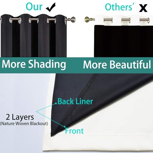 Cream Blackout Curtains 84 Inches Long for Bedroom 52" Wide 1 Panel (52"W x 84"L (Pack of 1) / Cream)