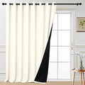 Cream 100% Blackout Patio Door Curtain Panels W100 x L108 (100"W x 108"L (Pack of 1) / Cream)