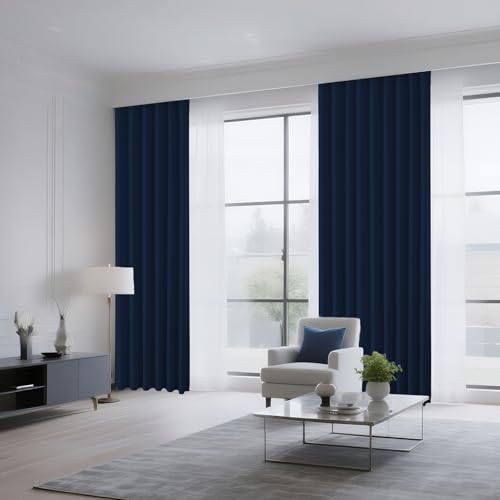 Navy Blue Blackout Curtains Customize (Navy Blue / Customsize)
