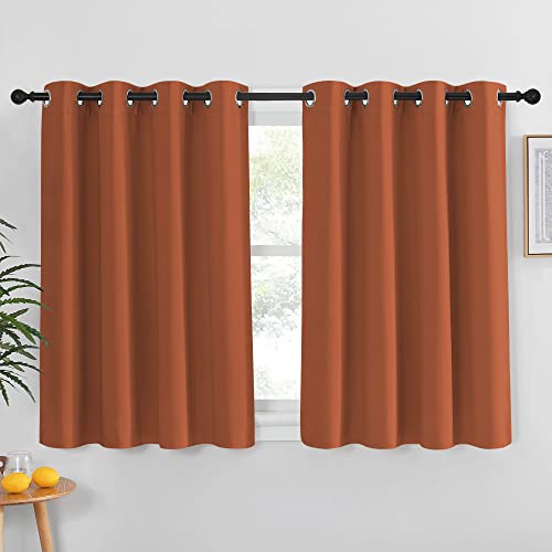 Blackout Burnt Orange Curtain for Girls Bedroom (Burnt Orange / 52"W x 45"L (Pack of 1))