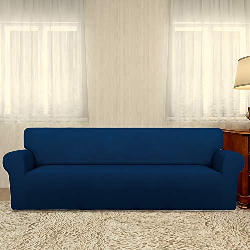 Stretch Couch Covers for Sofa 4 Seater Slipcovers Navy (XX-Large 4-Seater Sofa / Navy)
