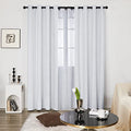 Living Room Curtains 95 Inches Long (Greyish White/Wave Dots / 52"W x 95"L (Pack of 2))