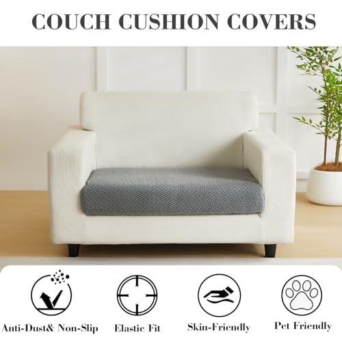 Sofa Covers Couch Covers for Sofa Pet Friendly Couch Cushion Covers Universal Sofa Covers Washable Stretch Slipcovers for Sectional Sofa (Texture Gray / Extra Large Single Seat Cover)