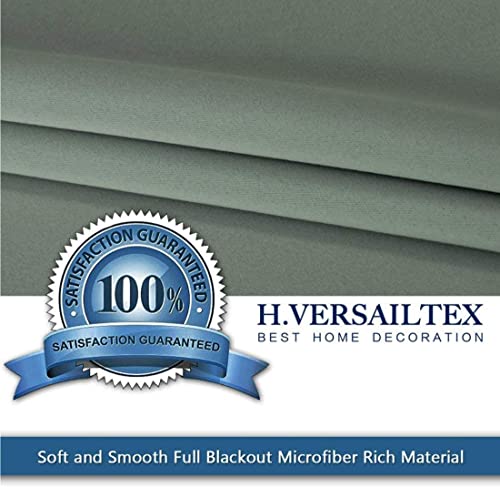 Blackout Patio Curtains 100 x 96 Inches for Sliding Door Extral Wide Blackout Curtain Panels Thermal Insulated Room Divider (100"W x 96"L (Pack of 1) / Light Sage)
