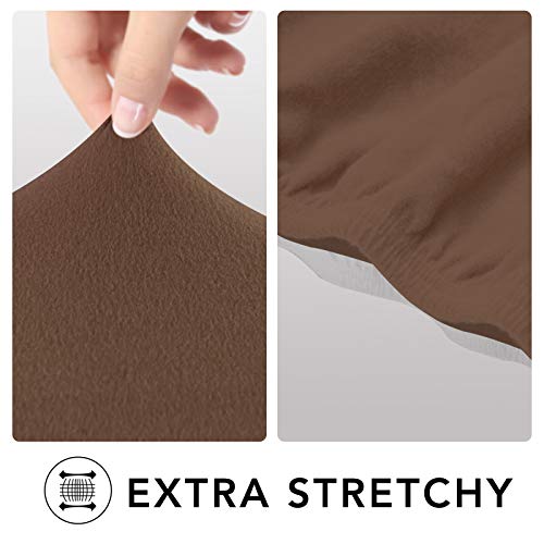 Stretch Couch Covers for Sofa 4 Seater Slipcovers Brown (XX-Large 4-Seater Sofa / Brown)