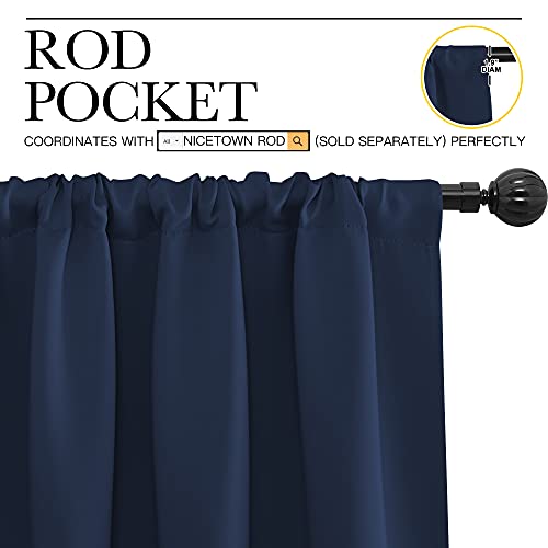 Navy Curtains Blackout Draperies (Navy / 52"W x 84"L (Pack of 2))