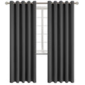 Dark Grey Blackout Curtains for Living Room 84 Inch Long (Dark Grey / 70"W x 84"L (Pack of 2))