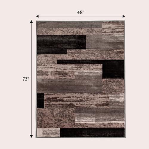 4x6 Washable Area Rugs for Living Room and Bedroom (Chocolate / 4' x 6' (Rectangular))