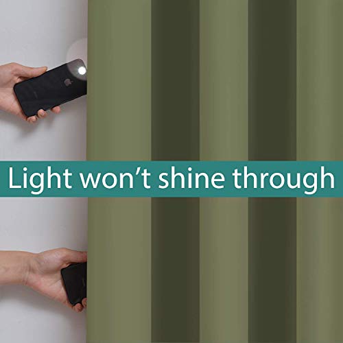 Sage 100% Blackout Patio Door Curtain Panels W100 x L96 (100"W x 96"L (Pack of 1) / Sage Green)