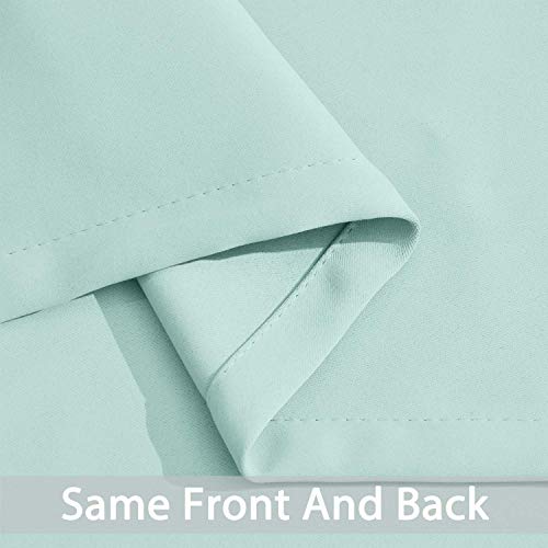 Room Darkening Curtains 52x45 inch Length Aqua (Aqua / 52"W x 45"L (Pack of 2))